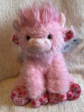 Build a bear pink highland cow